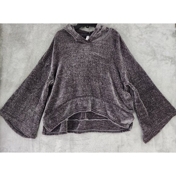 Gilligan & Omalley Hoodie Womens Medium Gray Cozy Sleep Long Sleeve Sweatshirt - Picture 1 of 10